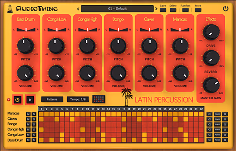Interface of Latin Percussion by AudioThing