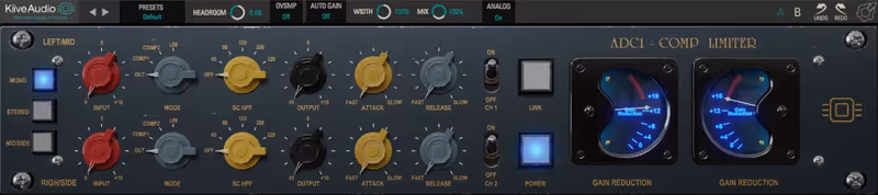 Interface of ADC1 Compressor by Kiive Audio