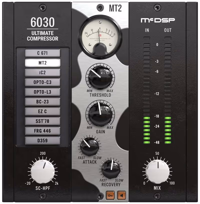 Interface of 6030 Ultimate Compressor Native v7 by McDSP