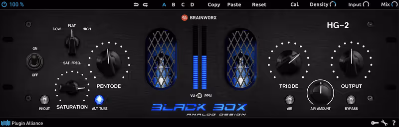 Interface of Black Box Analog Design HG-2 by Plugin Alliance