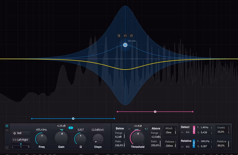 Interface of Three-Body Technology Kirchhoff-EQ by Plugin Alliance