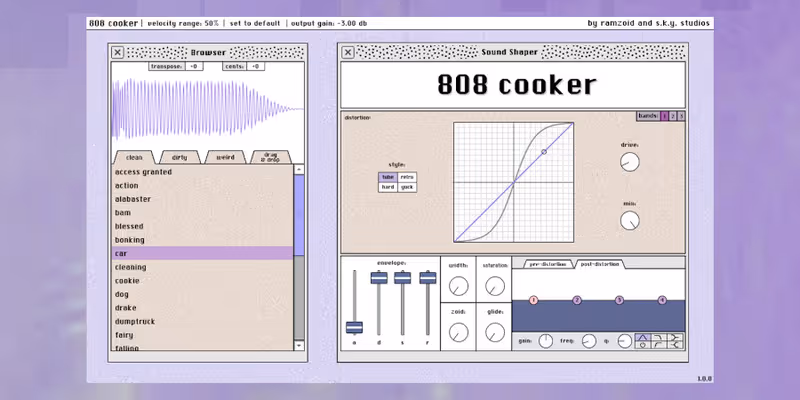 Interface of 808 Cooker by Ramzoid