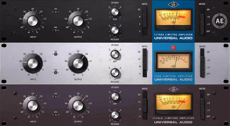 Interface of 1176 Classic Limiter Collection by Universal Audio