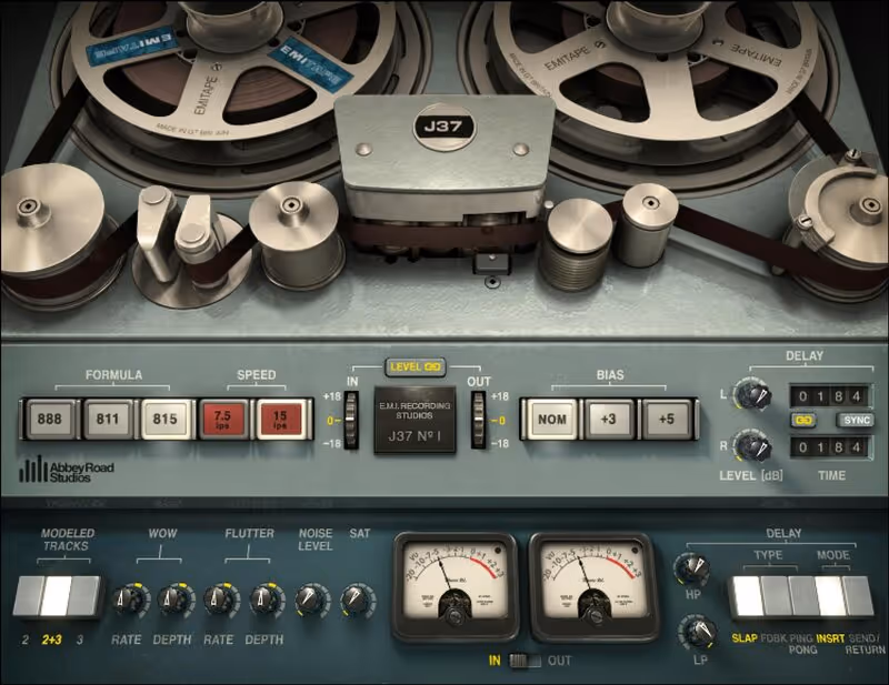 Interface of Abbey Road J37 Tape by Waves