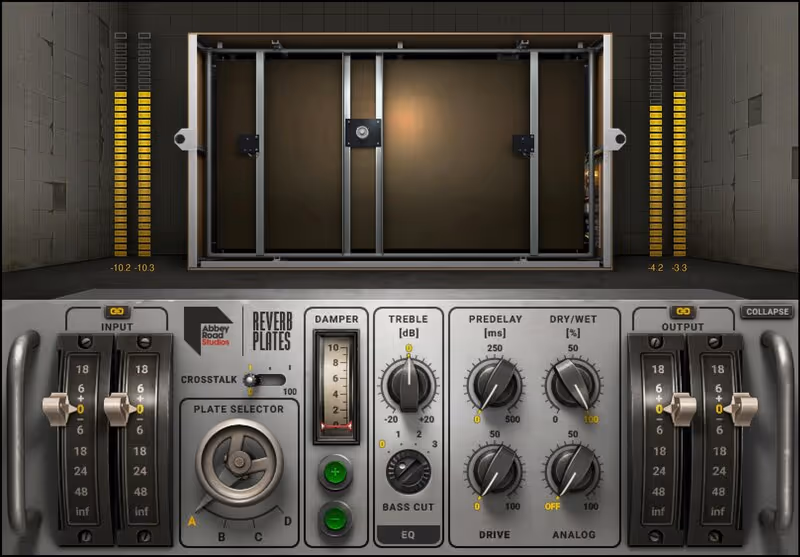 Interface of Abbey Road Reverb Plates by Waves