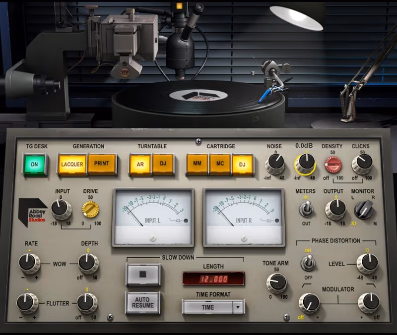 Interface of Abbey Road Vinyl by Waves