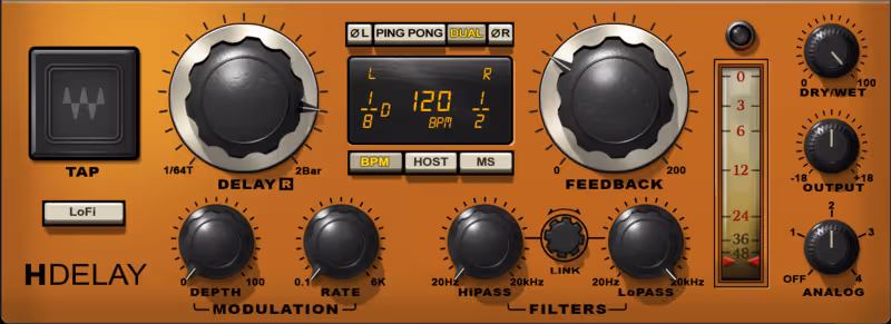 Interface of H-Delay Hybrid Delay by Waves