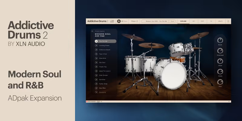 Interface of Modern Soul and R&B ADpak by XLN Audio